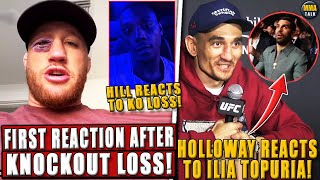 Justin Gaethjes FIRST REACTION after UFC 300 loss Jamahal Hill REACTS to KO lossArman PUNCH3S fan [upl. by Conlin]