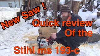 Stihl MS 193 C Review [upl. by Anayk]