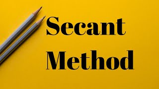 Secant method for all students [upl. by Meesak]