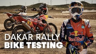 Testing the Dakar Bikes  Up Front With the KTM Rally Team Part 2 [upl. by Borszcz]