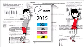 Enem 2015  003 Azul 044 cinza 007 rosa 040 amarela  Perci e Val [upl. by Vacla]