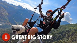 When You Live in the Swiss Alps You Can Paraglide to Work [upl. by Miranda]