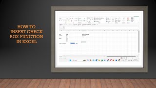 How to insert Check Box Function in Excel [upl. by Brick]