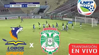 Lobos Upnfm Vs Marathon en vivo liga nacional Honduras clausura 2024 [upl. by Ynattirb683]