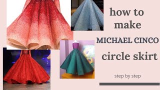 HOW TO MAKE MICHAEL CINCO DOUBLE CIRCLE SKIRTSTEP BY STEP [upl. by Horwitz]