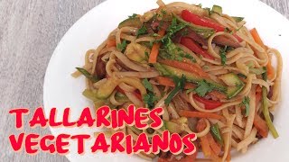 Tallarines Salteados con Vegetales [upl. by Ihel]