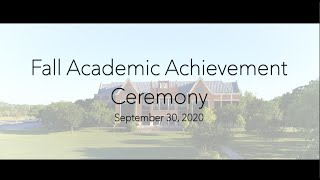 Schreiner University Fall Academic Achievement Ceremony [upl. by Nevada145]