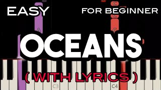 OCEANS  LYRICS   HILLSONG UNITED  SLOW amp EASY PIANO [upl. by Suivatnom436]