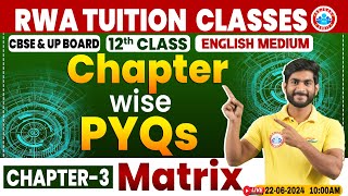 Class 12 Maths Chapter 3  Matrix Chapter Wise PYQs By Amit Sir [upl. by Blondy]