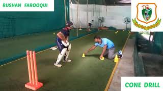 🏏 BATTING CONE DRILLS 🏏 RUSHAN FAROOQUI 🏏 CRICKET COACH KADIR PATEL 🏏 [upl. by Sakhuja486]