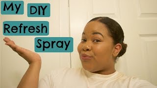 My DIY Refresh Spray  Curly Hair  Natural Hair [upl. by Yelkrab]