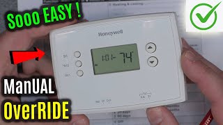 MANUAL Override  Honeywell RTH2510 2410 2300 Thermostat  SET Temperature [upl. by Oberheim]