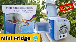 Portable Mini Fridge Unboxing and Review  Cheapest Refrigerator  Peltier Module Cooling Fridge [upl. by Kassaraba121]