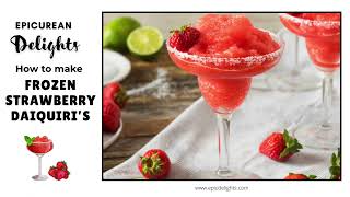 FROZEN Strawberry Daiquiri Recipe [upl. by Agemo]