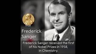 Frederick Sanger Nobel prize in 1958 amp 1980nobelprize frederick [upl. by Serdna285]