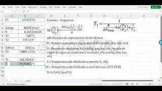 Calcular y graficar Temperatura de Ebullición a diferentes altitudes [upl. by Mairam]