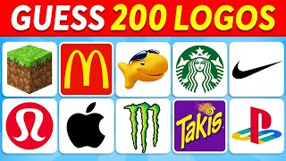 Guess the Logo in 3 Seconds  200 Famous Logos  Logo Quiz 2023 [upl. by Ling848]