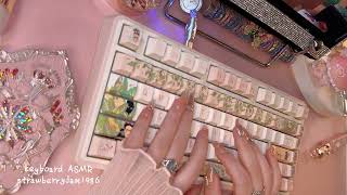 1H Relax With Me Keyboard Typing ASMR （no speaking）Pink Varmilo Mechanical Thock Keyboard [upl. by Macilroy]