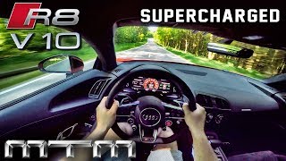 Audi R8 V10 Plus SUPERCHARGED 802HP MTM POV Test Drive by AutoTopNL [upl. by Ylro]