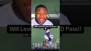 Will Levis Throws A 98 Yard TD Pass🤯 reactions nfl titans vikings willlevis fyp viral [upl. by Hyacinth]