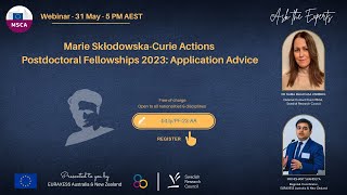 2023 Application Advice for Marie SklodowskaCurie Actions Postdoctoral Fellowships [upl. by Oirifrop]