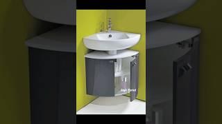 Corner Wash Basin Ideas corner washbasin design modular bathroom makeover organization decor [upl. by Nalrah]