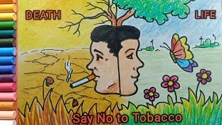 World no tobacco day  Anti Tobacco day drawing [upl. by Ecinereb]