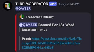 QAYZERGAMING Banned From TLRP ✌️ History Is Made [upl. by Ahsienet]