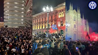 Crazy Scenes In Milan As Inter Fans Celebrate Reaching The Champions League Final After Win Vs Milan [upl. by Eidroj722]