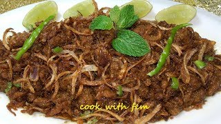 Hyderabadi Kuchla Hua Gosht  Kuchla Hua Gosht Recipe  Kuchla Gosht Fry  Crispy Mutton Fry [upl. by Shawna]