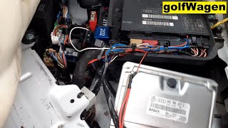 Audi A2 engine ECU removal location [upl. by Torhert631]