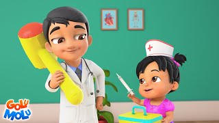 Doctor Doctor Song डॉक्टर डॉक्टर Rang Birangi Gubbare Song  Baby Hindi Rhymes by Golu Molu [upl. by Ggerg257]