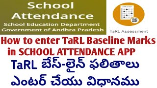 How to Enter TaRL Baseline Result In School Attendance App TaRL Baseline Marks Entry [upl. by Ahsya219]