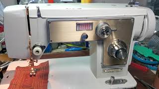 Nelco sewing machine demonstration [upl. by Nueormahc]