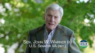 Senator John Warner Supports Leslie Cockburn for Congress [upl. by Ehrsam]