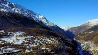 SaasFee Winter drone footage [upl. by Marlo201]