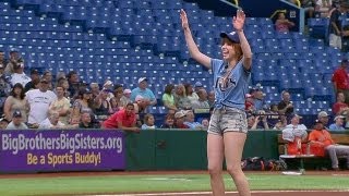 Carly Rae Jepsens first pitch goes horribly wrong [upl. by Lydell]