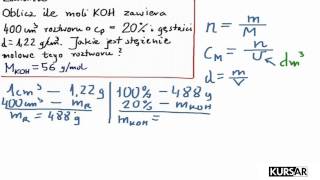 Zadanie stężenie molowe 1 [upl. by Octavian]