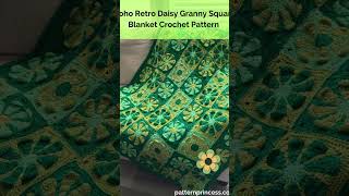 Retro Daisy Crochet Blanket Granny Squares crochet [upl. by Ner]