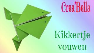 Kikker vouwen  Origami  CreaBella [upl. by Howlend]