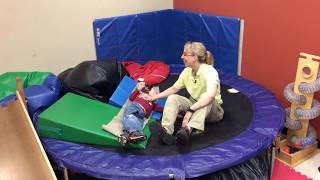 Rolling Back to Side Exercises for a Child with Cerebral Palsy 008 [upl. by Howzell]