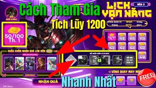 Cách Tham Gia Sự Kiện Lịch Vạn Năng Mùa 3 Năm 2024  Cách Tích Lũy 1200 Chip Vạn Năng Nhanh Nhất [upl. by Ajnek]