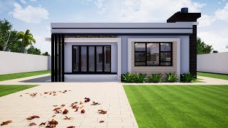 Flat roof house design  Bachelor plan 1 Bedroom Low cost [upl. by Airetahs244]