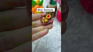 DIY Mini Samosa With Clay  Clay Art diy shorts art craftviralshort [upl. by Tiebold]