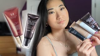 BB CREAM REVIEW  Natural to Full Coverage Korean BB Creams [upl. by Gnilrad]