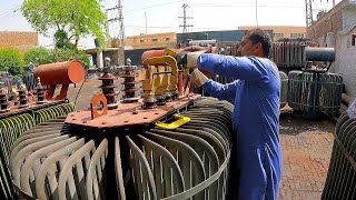 How To Rewinding 630Kva transfoermer  And Oil Change process of repairing transformer tranding [upl. by Halstead]