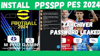 Master the Art of Setting and Extracting offline PPSSPP EFOOTBALL PES 2024 [upl. by Errehs]