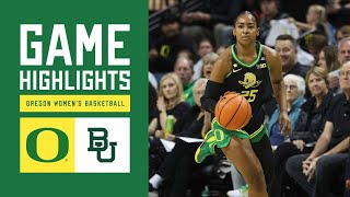 Oregon Womens Basketball vs 12 Baylor  GAME HIGHLIGHTS 2024 [upl. by Duarte]