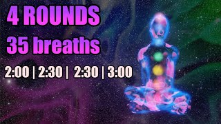 4 Rounds of Deep Breathing with Wim Hof Method for Advanced Practitioners  35 breaths  round [upl. by Marilou]