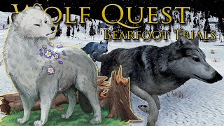 Stumbling On the Snowy Secrets of STRANGER Wolves 🐺 Wolf Quest Bearfoot Wolves • 9 [upl. by Tallu]